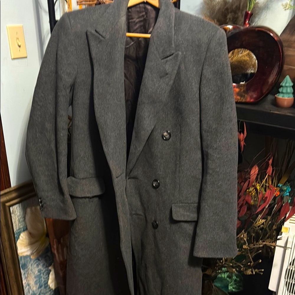 Gray Wool Overcoat hammersley